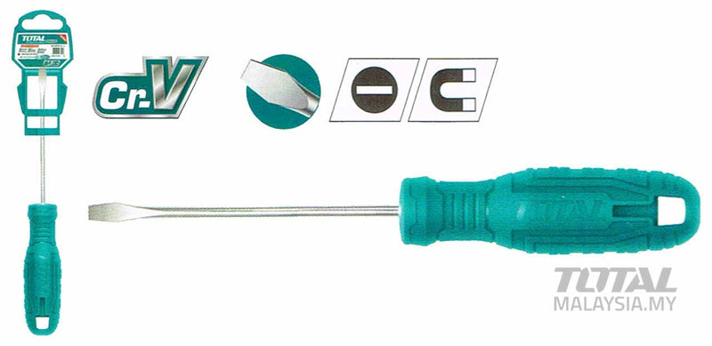 Total Slotted Screwdriver 6.0mm 150mm Length THTDC2166
