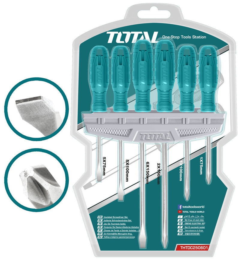 Total 6 pcs screwdriver set THTDC250601