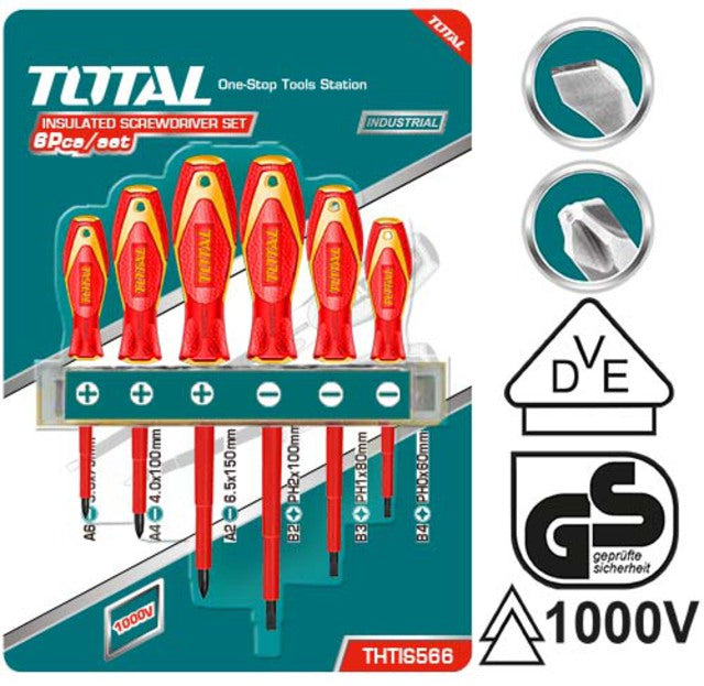 Total 6 Pcs insulated screwdriver set THTIS566