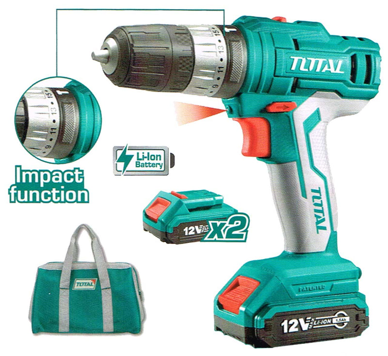 Total Lithium-Ion impact drill 12V 10mm TIDLI1222