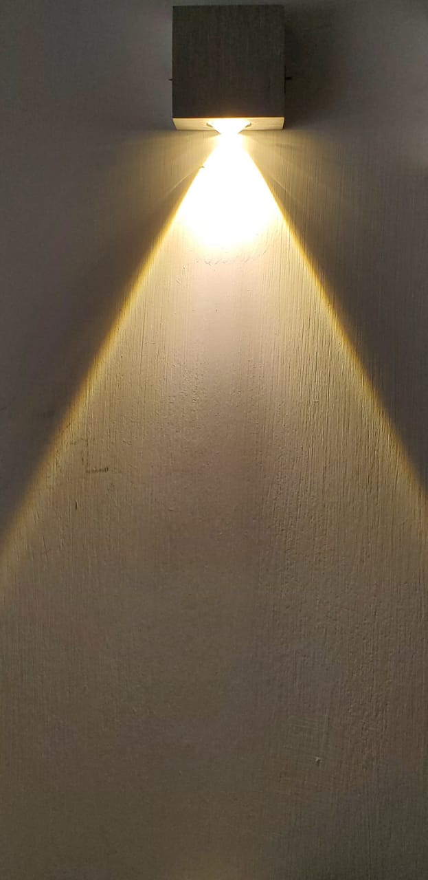 3w Stainless steel brushed single sided mini outdoor wall light IP65 3000K
