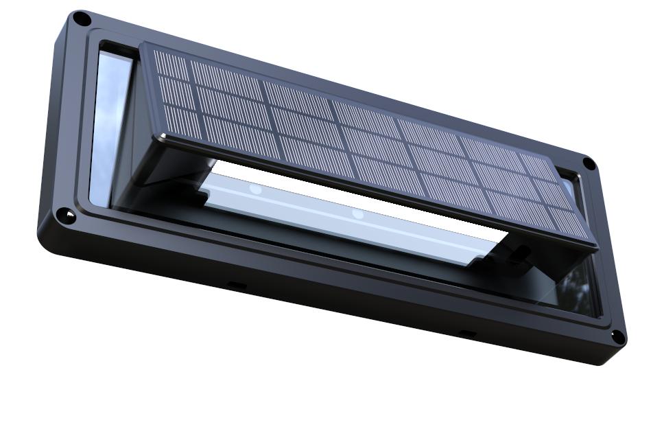 Aluminium solar step fence light 3000k without landscape LED