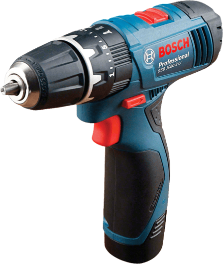 Bosch Cordless Percussion Driver Drill, 10mm, 10.8V, Li-ion, Extra Battery Included GSB1080-2 LI Professional