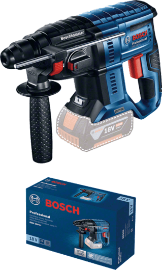 Bosch Cordless Rotary Hammer, 18.0V, Li-ion, Extra Battery Included, GBH180-LI Professional