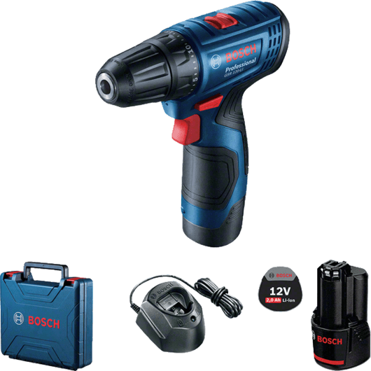 Bosch Cordless Driver/Drill, 10mm, 12V, Li-ion, Extra Battery Included, GSR120-LI Professional